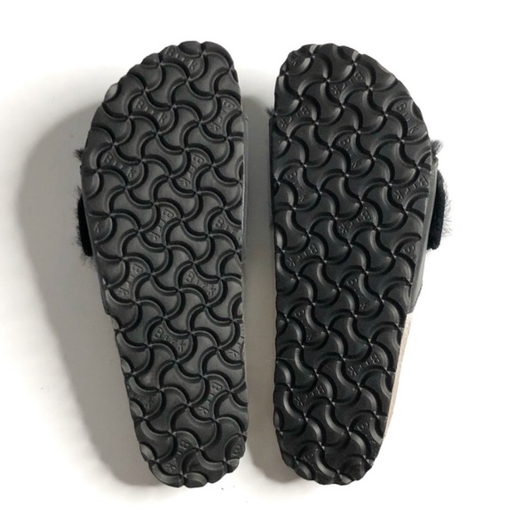 BIRKENSTOCK x Free People Madrid Big Buckle 6 & 9 Black Suede Genuine Shearling - Picture 8 of 14